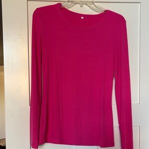 Women's Pink Long Sleeve Top